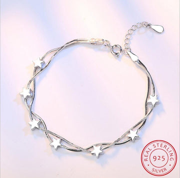Charming New Fashion Double Layer Chain Star Bracelets & Bangles - The Jewellery Supermarket